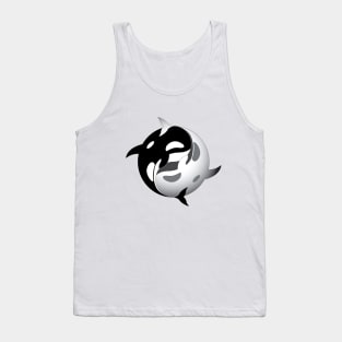 Orcas' Yin Yang – opposition and complementarity Tank Top